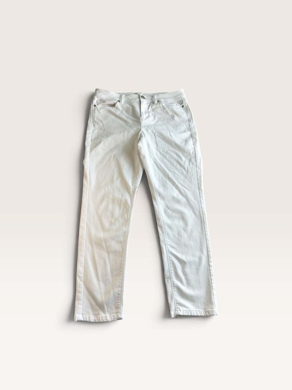 J.Jill Authentic Fit Slim Ankle Denim Jeans White Size 10